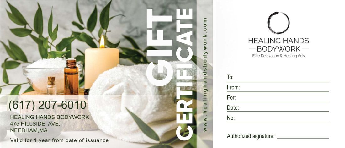 Massage Gift Certificate Boston